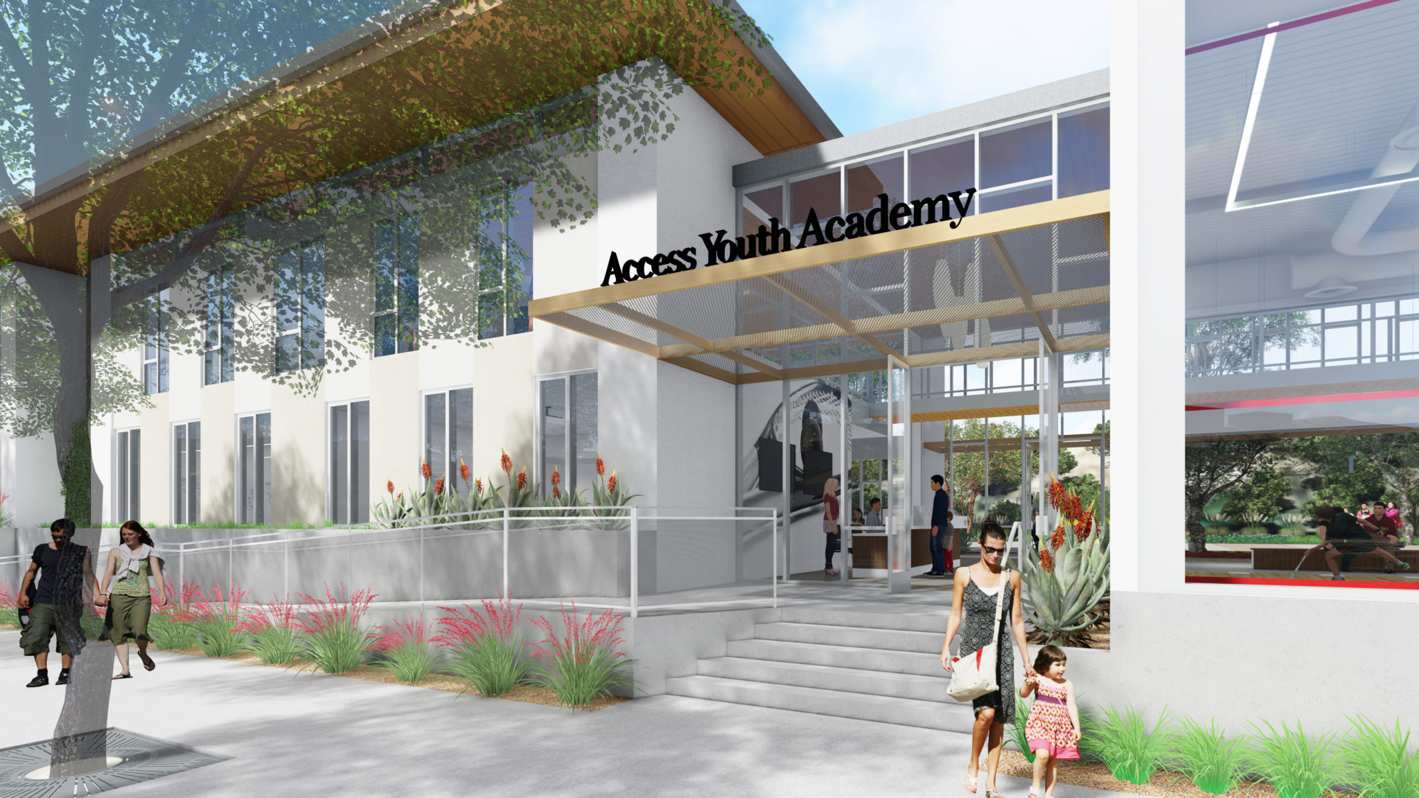 Access Youth Academy entry pavilion rendering