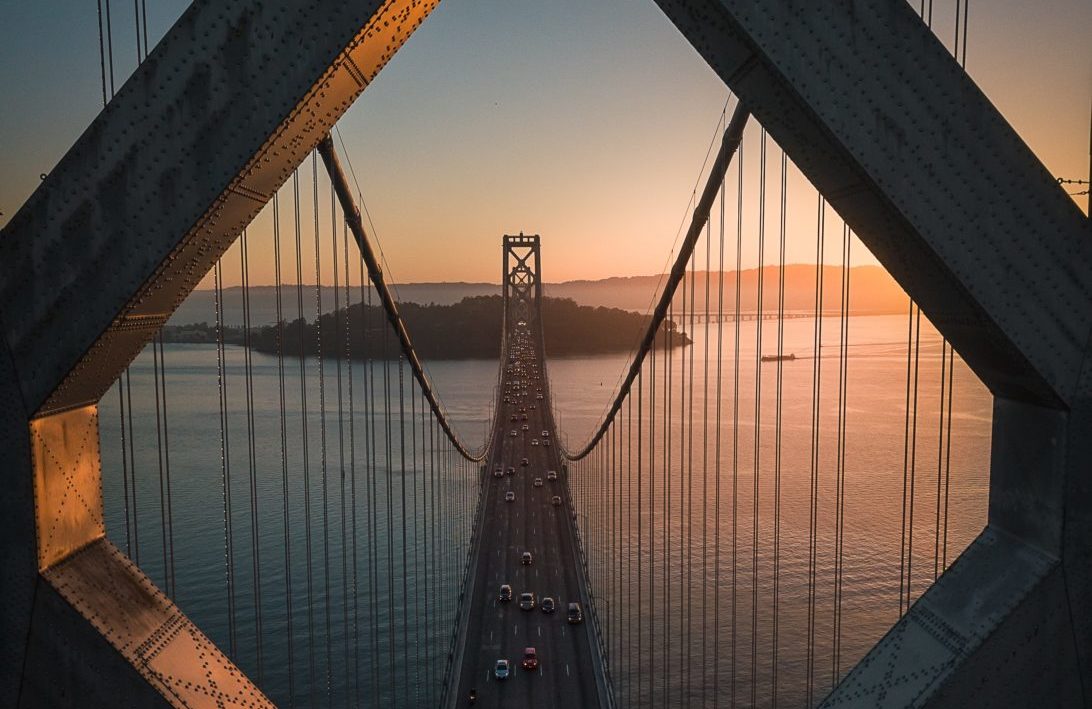 Oakland Bay Bridge near Milken financial innovation lab convening