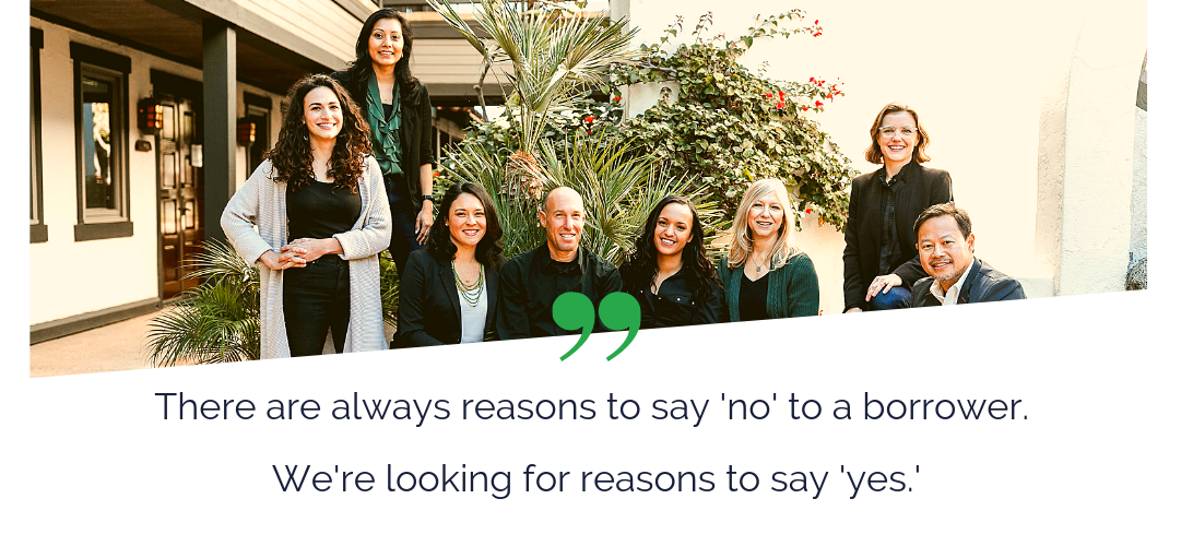 We're looking for reasons to say "yes"