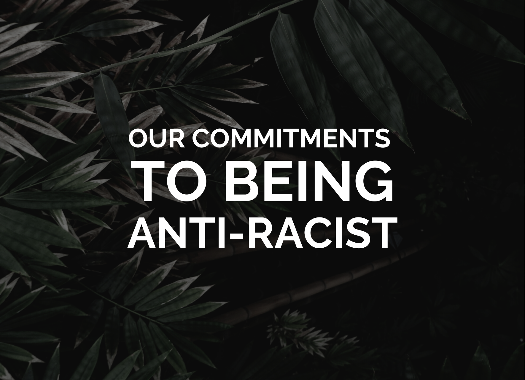 Our commitments to being anti-racist