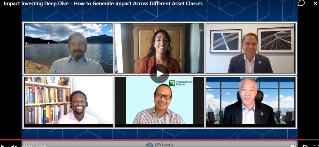 Impact investing deep dive — How to generate impact across different asset classes