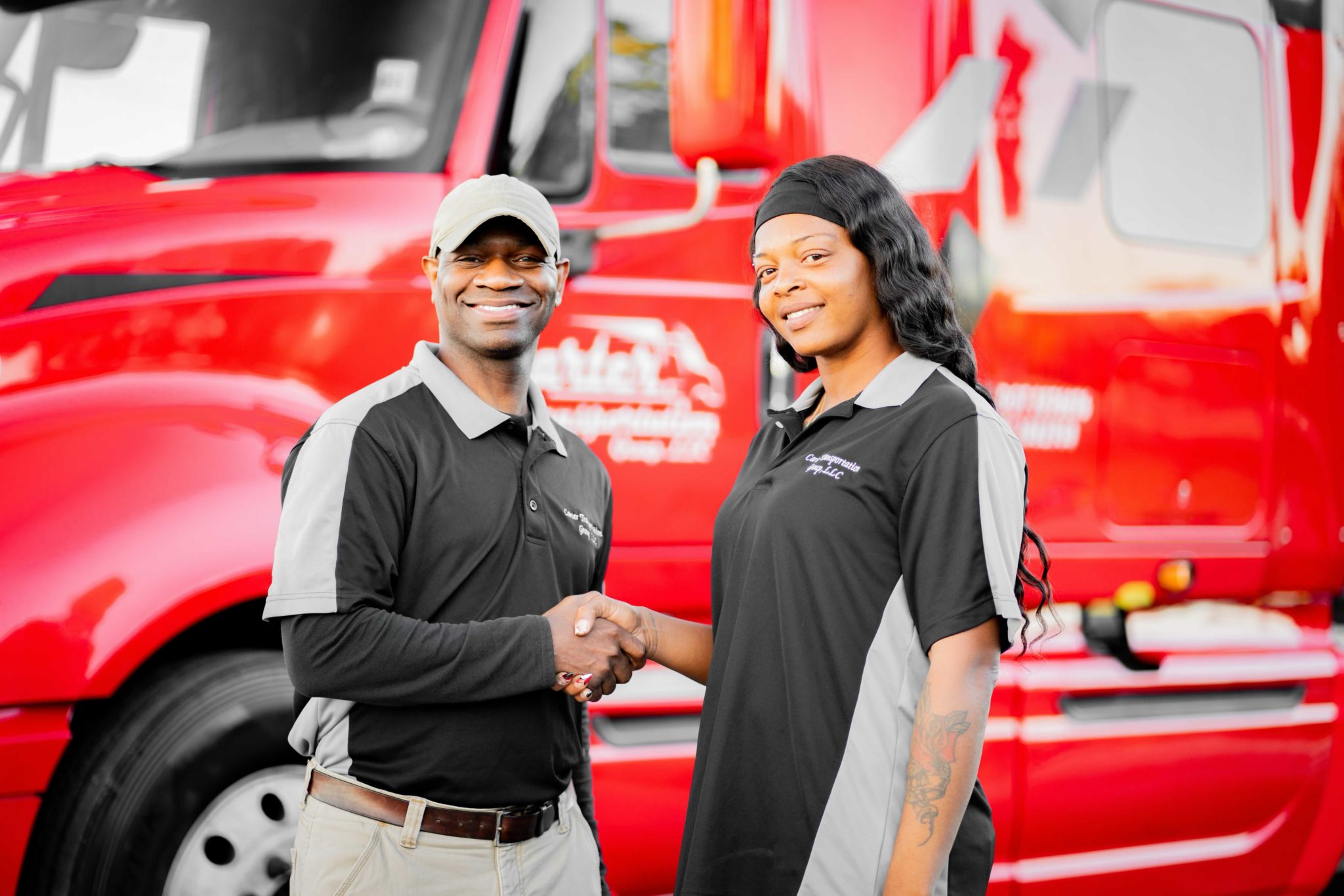 Robert E. Carter of Carter Transportation Group with operator Shekita Hammond; photo credit Samual Nabarrette