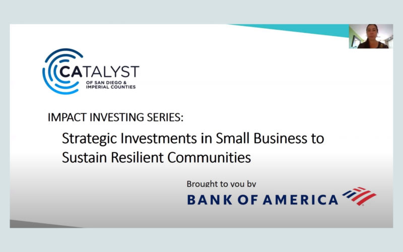 Catalyst’s Impact Investing Series: Strategic investments in small businesses to sustain resilient communities