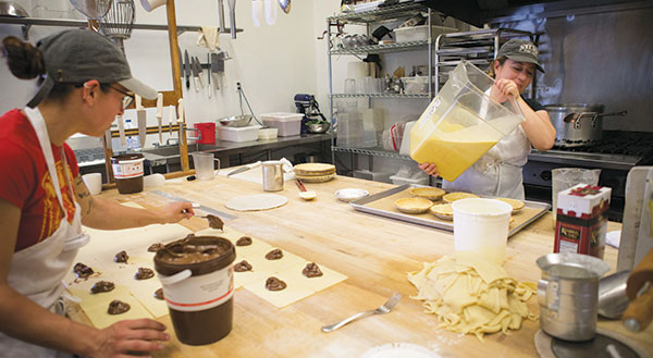 Niles Pie employee-owner Sarah Vegas in the bakery