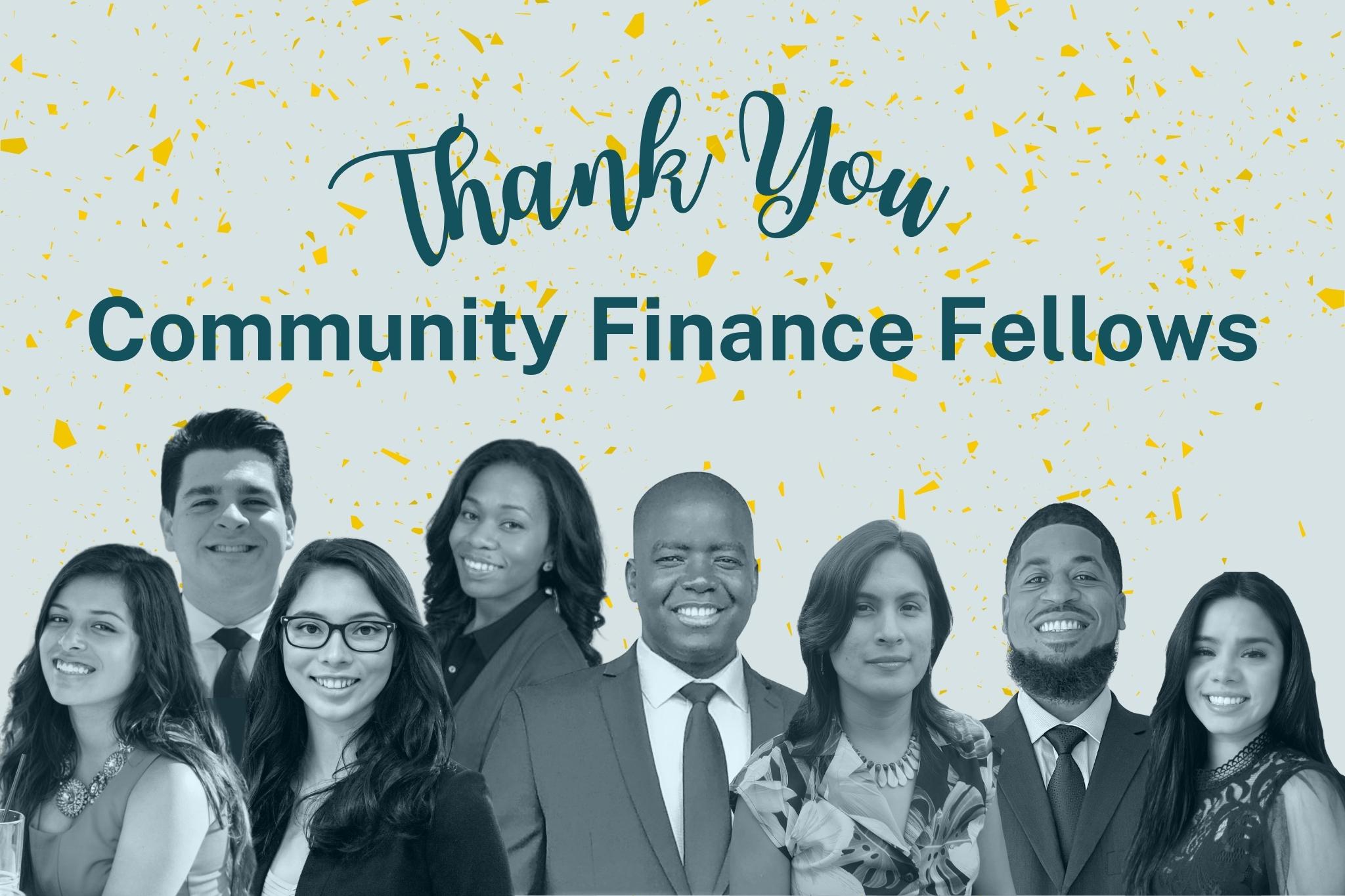 2021 Community Finance Fellows: Xitlali Ceballos, David Ritcherson, Farah Velasquez