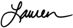 Lauren's signature