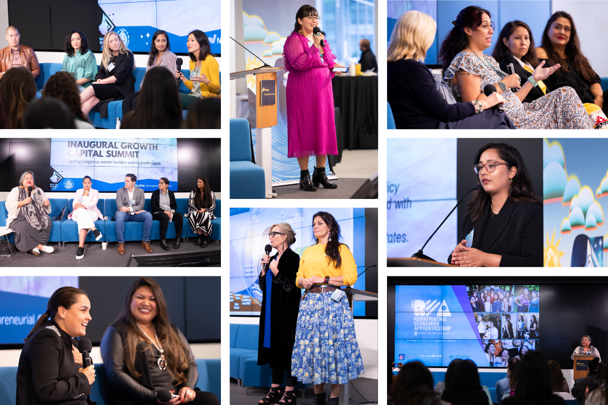 A collage of photos from the 2023 Native Women Lead Capital Summit