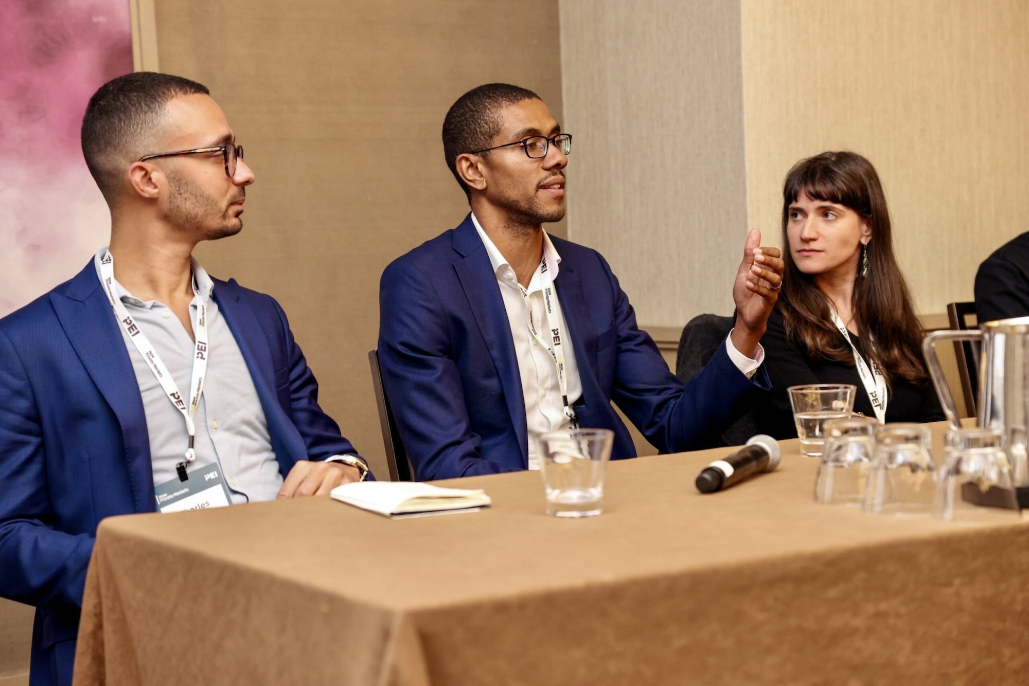 (L–R) Charles Avery, New Private Markets; Philip Reeves, Apis & Heritage Capital; Delilah Rothenberg, The Predistribution Initiative