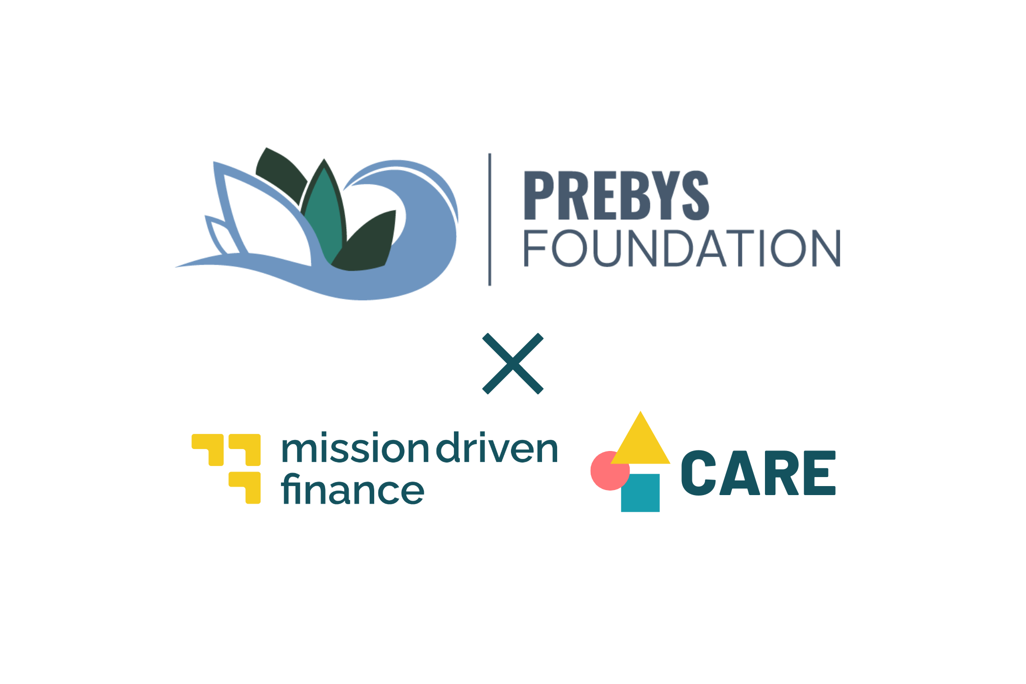 Logos of Prebys Foundation, Mission Driven Finance, and Care Access Real Estate (CARE)
