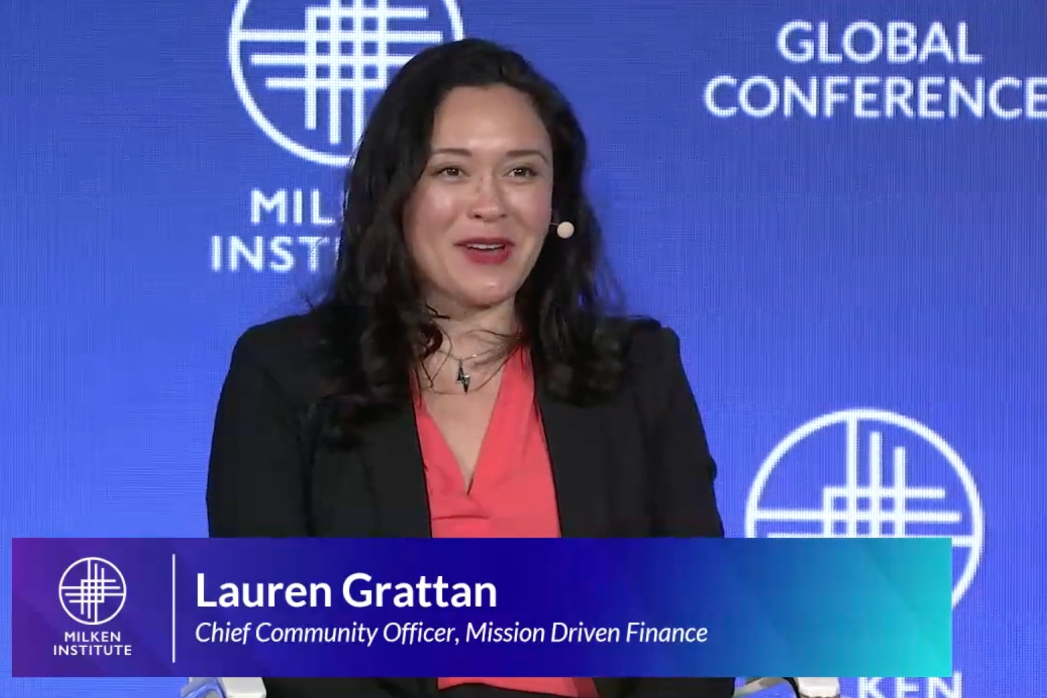 Lauren Grattan at Milken Global