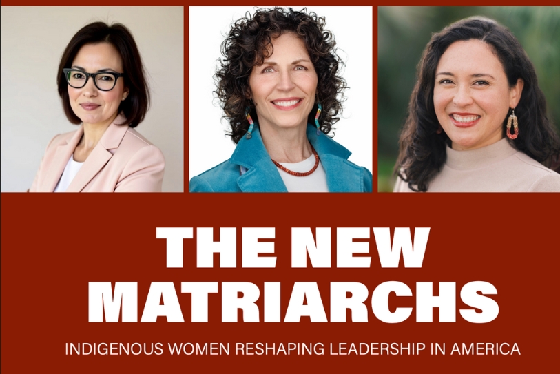 3 headshots and the title The New Matriarchs